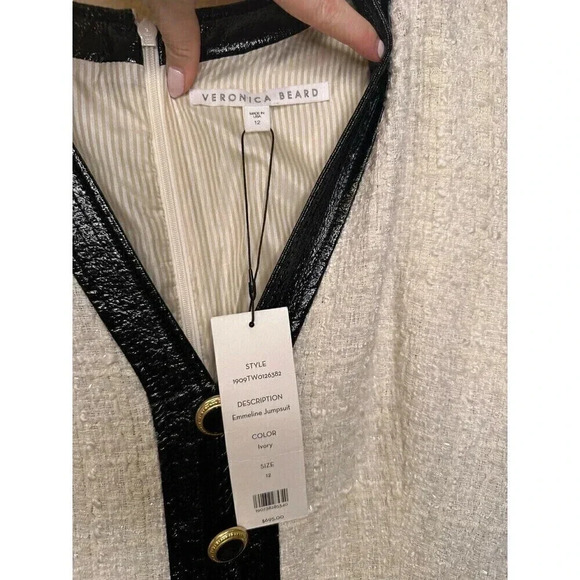 Veronica Beard Emmeline Sleeveless Tweed Jumpsuit Size 12 NWT - Picture 8 of 10